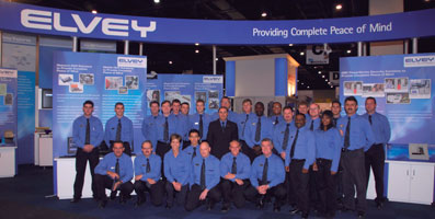 The Elvey team on their stand